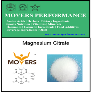 Venta caliente de productos alimenticios minerales: Citrato de magnesio